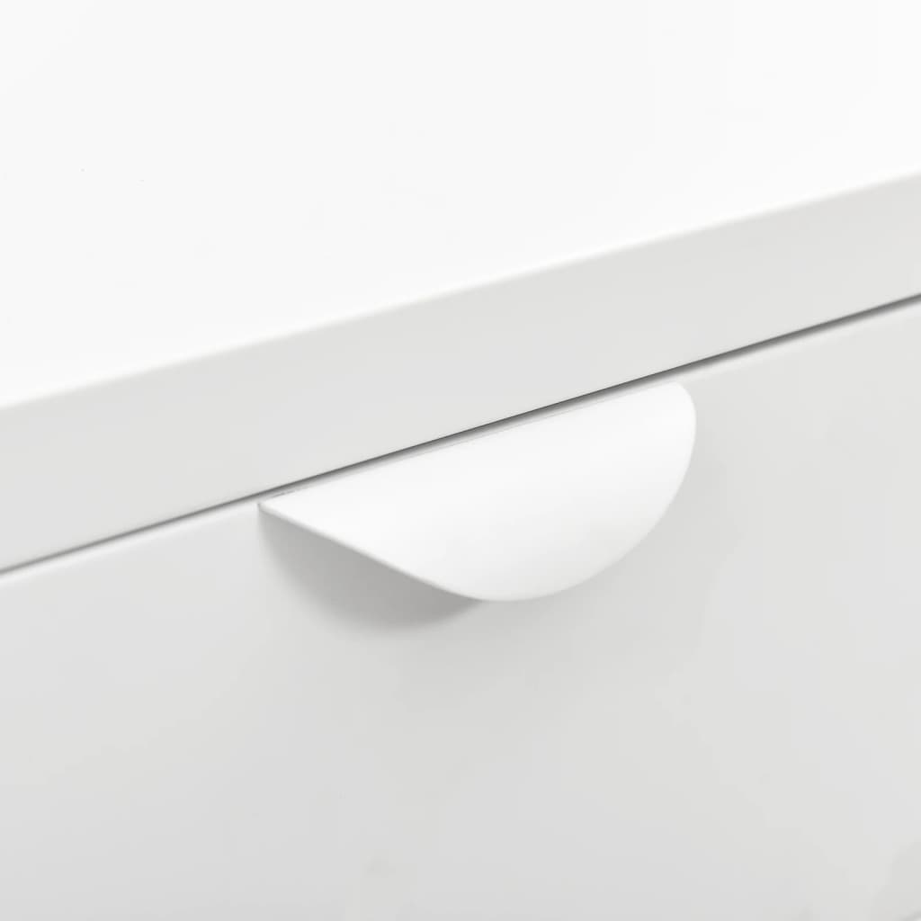 vidaXL Nattbord 2 stk hvit 40x30x54,5 cm stål og glass