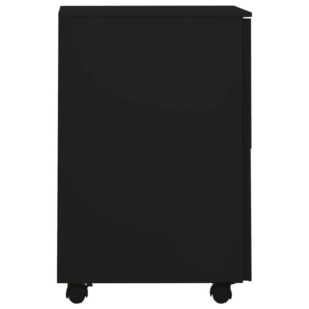 vidaXL Mobilt arkivskap svart 39x45x67 cm stål