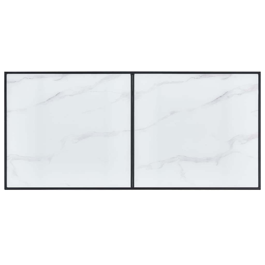 vidaXL Spisebord hvit 160x80x75 cm herdet glass