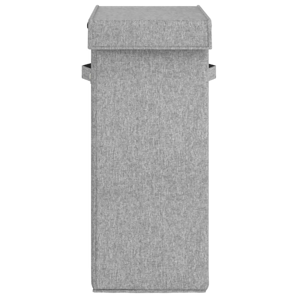 vidaXL Sammenleggbar vaskekurv grå 26x34,5x59,5 cm imitert linstoff