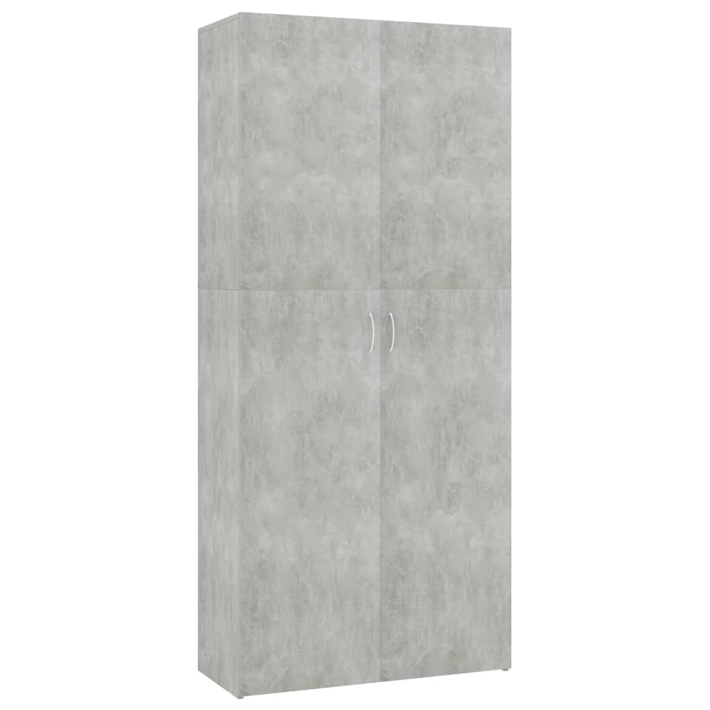 vidaXL Skoskap betonggrå 80x35,5x180 cm sponplate