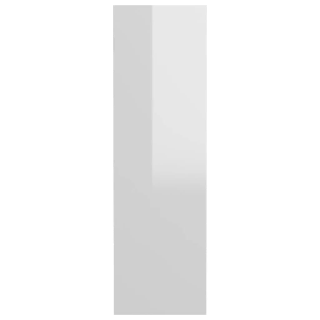 vidaXL Veggskoskap høyglans hvit 60x18x60 cm sponplater