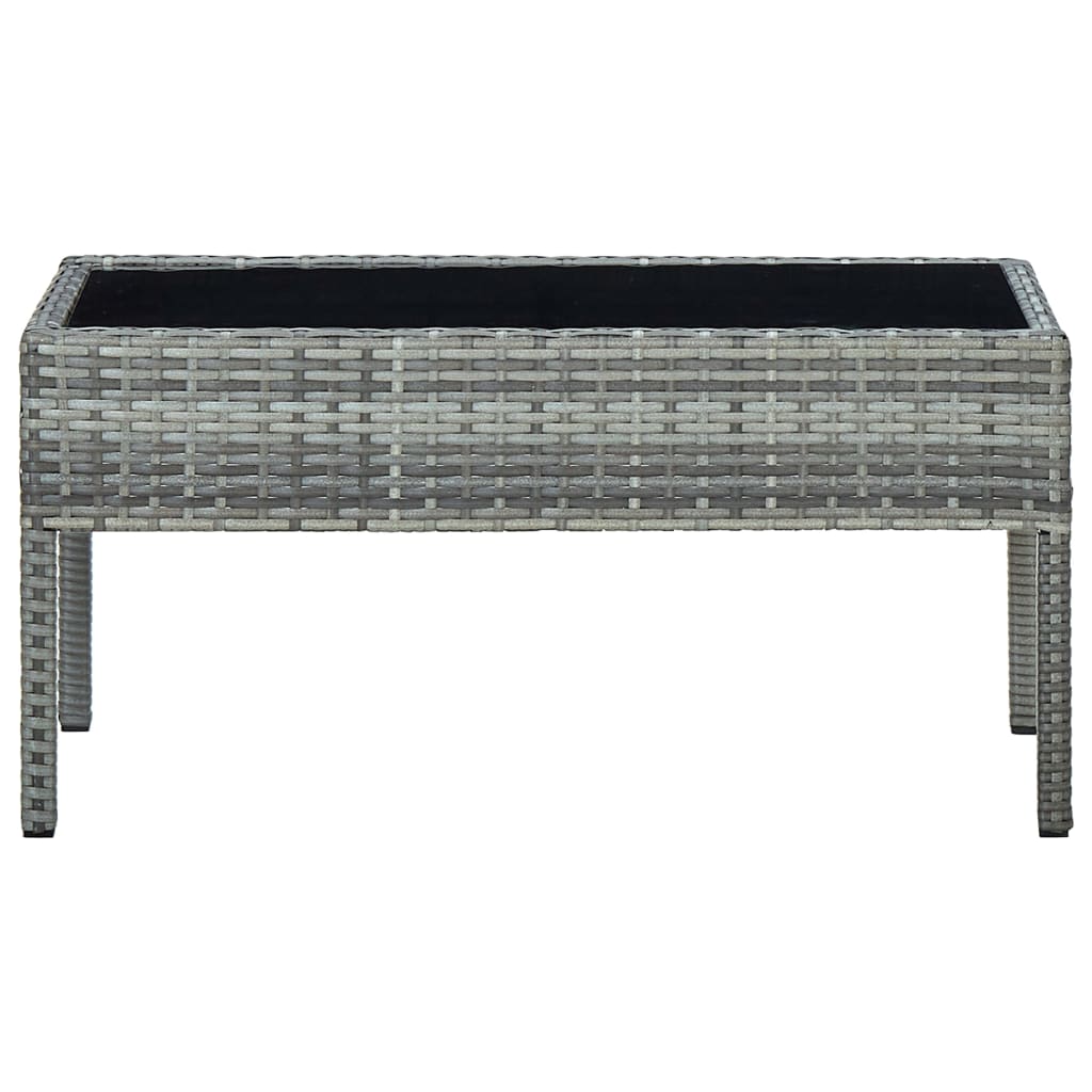 vidaXL Hagebord grå 75x40x37 cm polyrotting