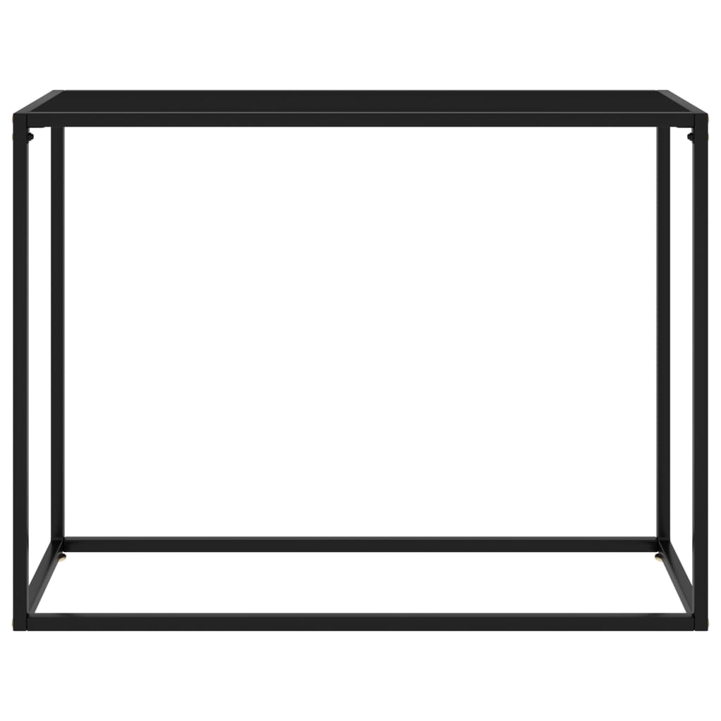 vidaXL Konsollbord svart 100x35x75 cm herdet glass