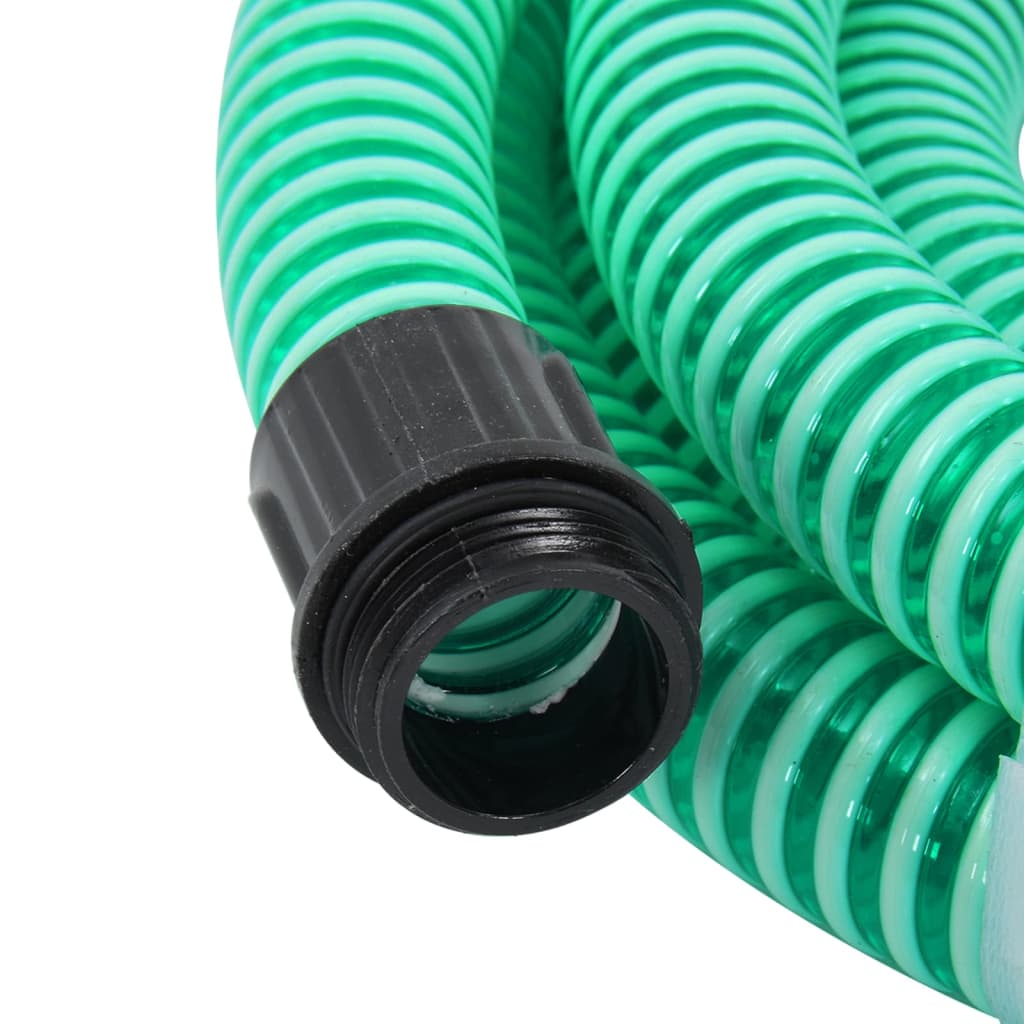 vidaXL Sugeslange med messingkontakter 7 m 25 mm grønn