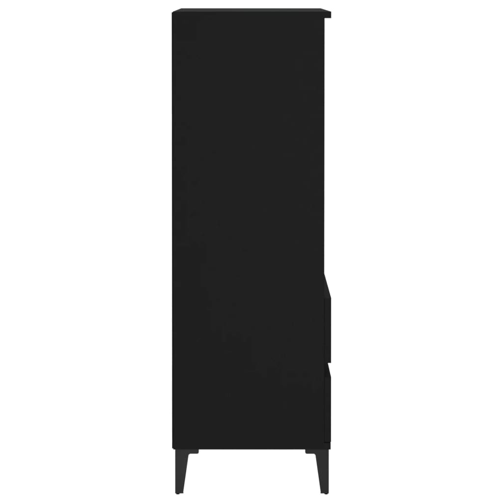 vidaXL Highboard svart 40x36x110 cm konstruert tre