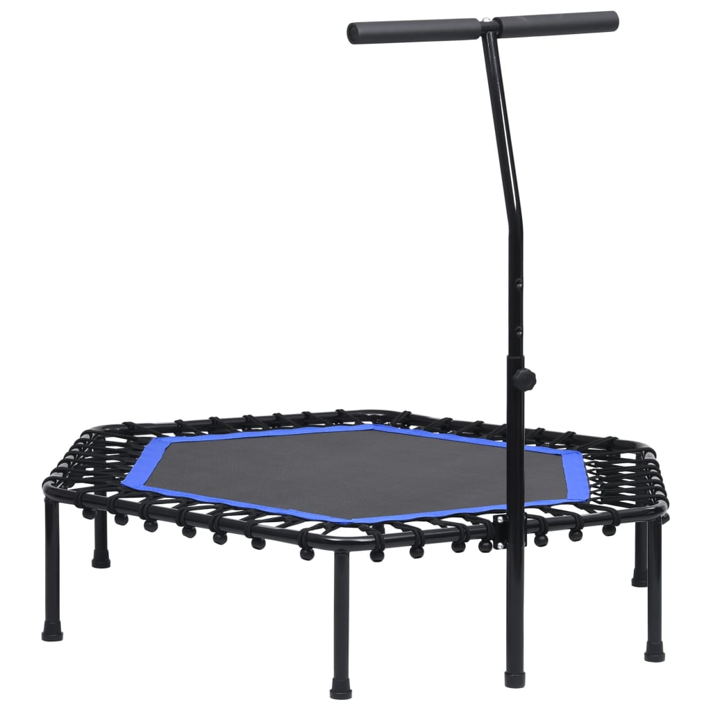 vidaXL Trim-trampoline med håndtak og sikkerhetspute sekskantet 122 cm