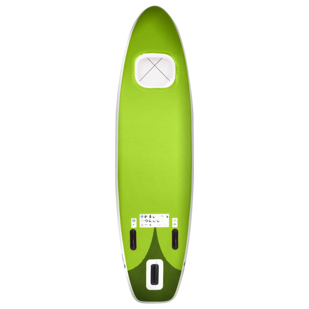 vidaXL Oppblåsbart padlebrettsett grønn 330x76x10 cm