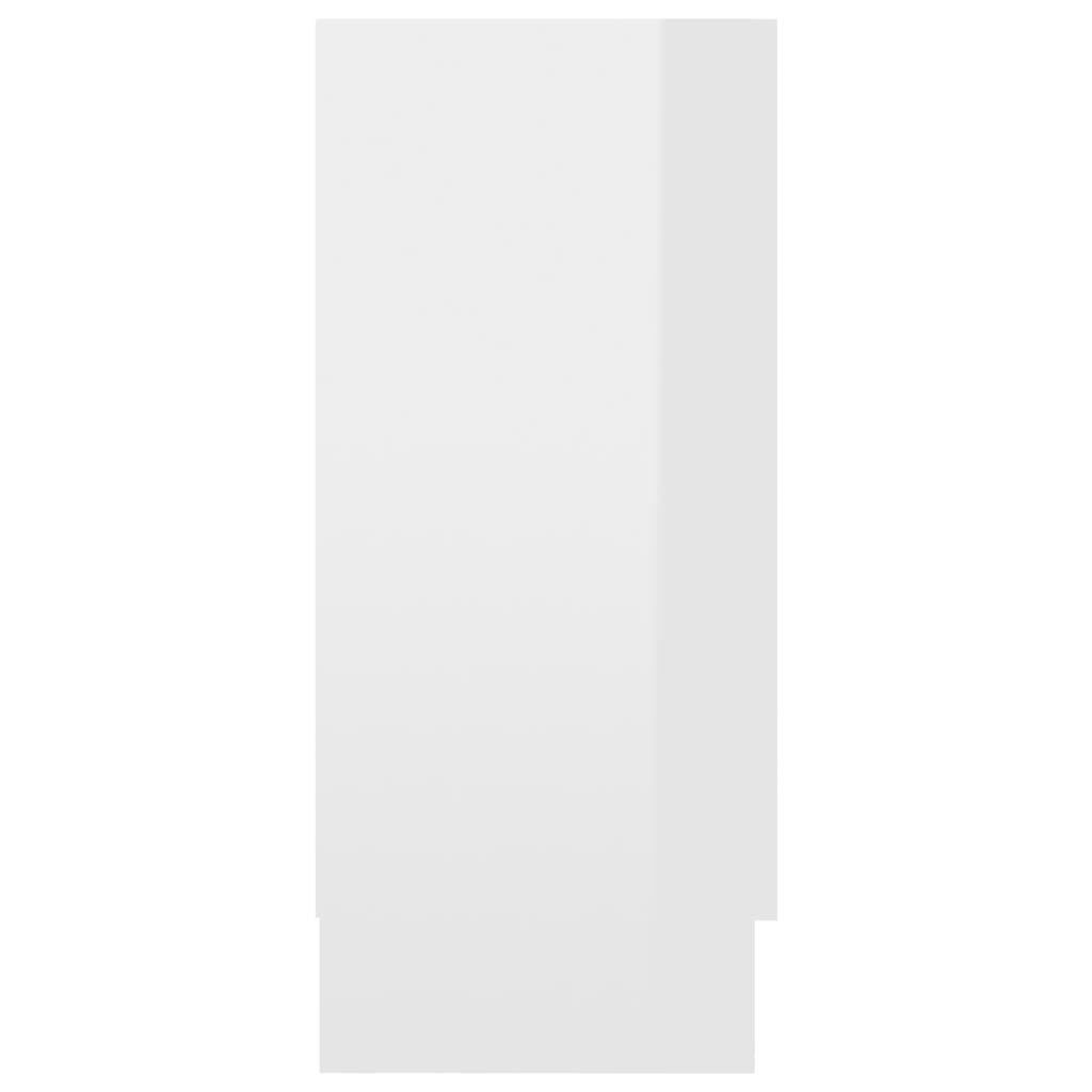 vidaXL Skjenk høyglans hvit 120x30,5x70 cm sponplate