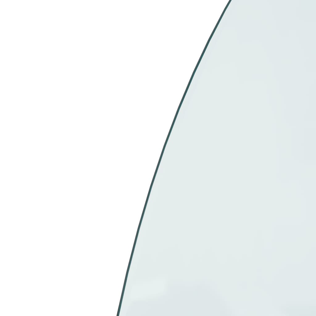 vidaXL Peis glassplate halvrund 800x600 mm