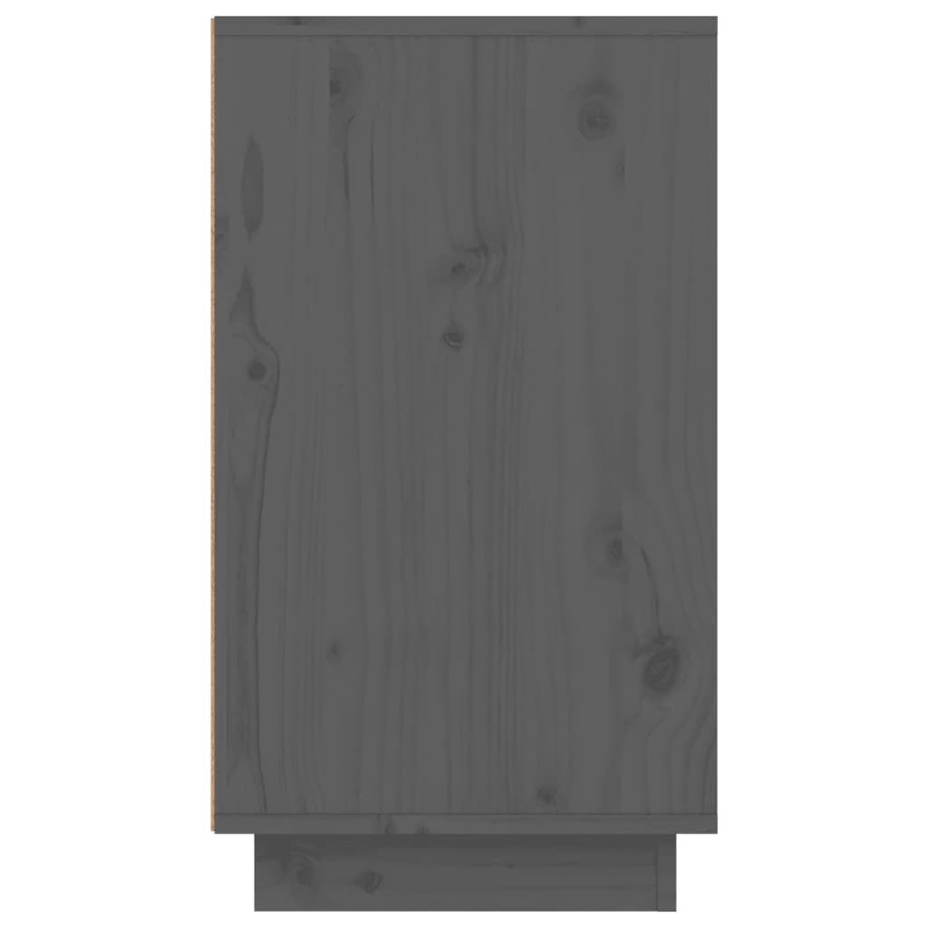 vidaXL Skohylle grå 110x34x61 cm heltre furu