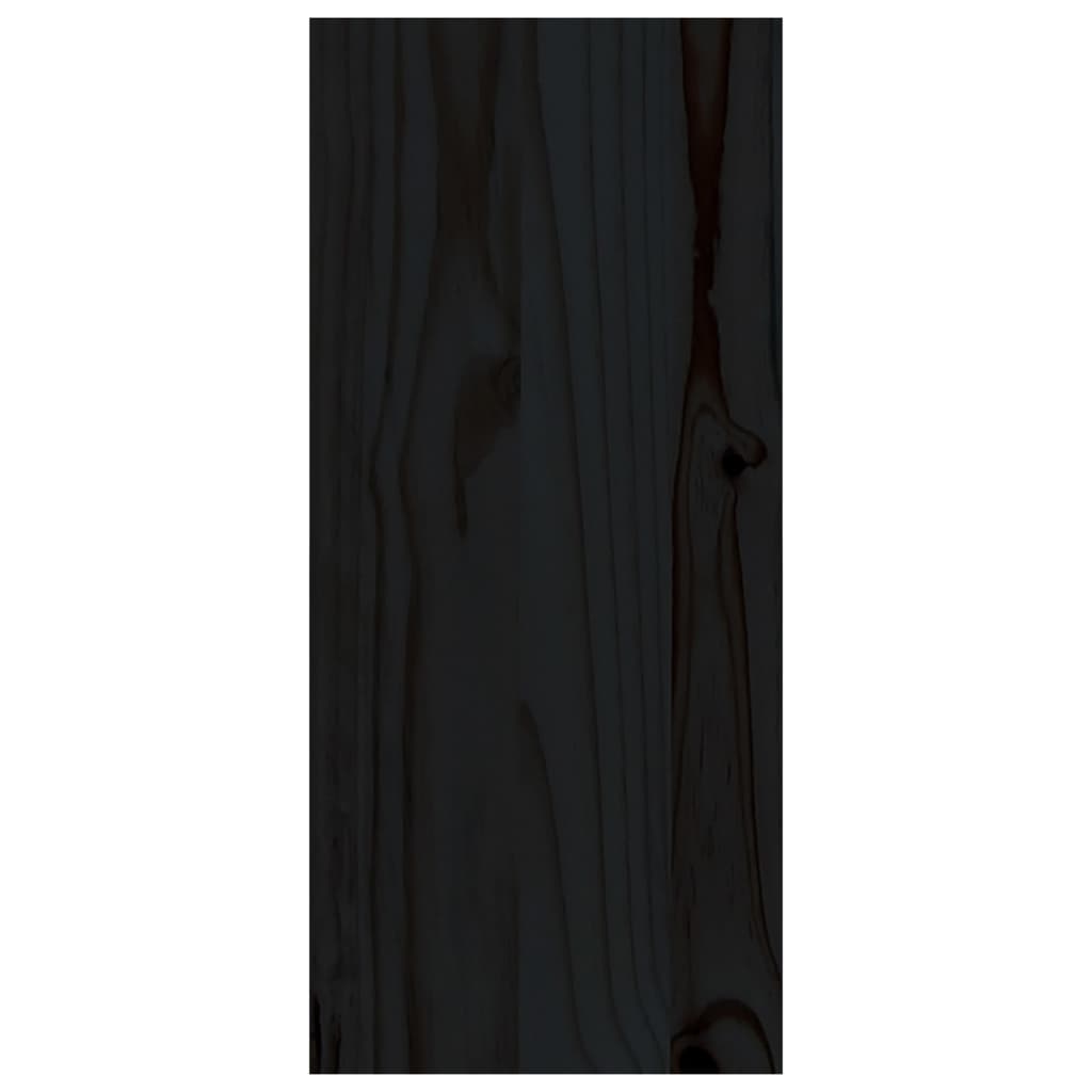 vidaXL Vinhylle svart 56x25x56 cm heltre furu