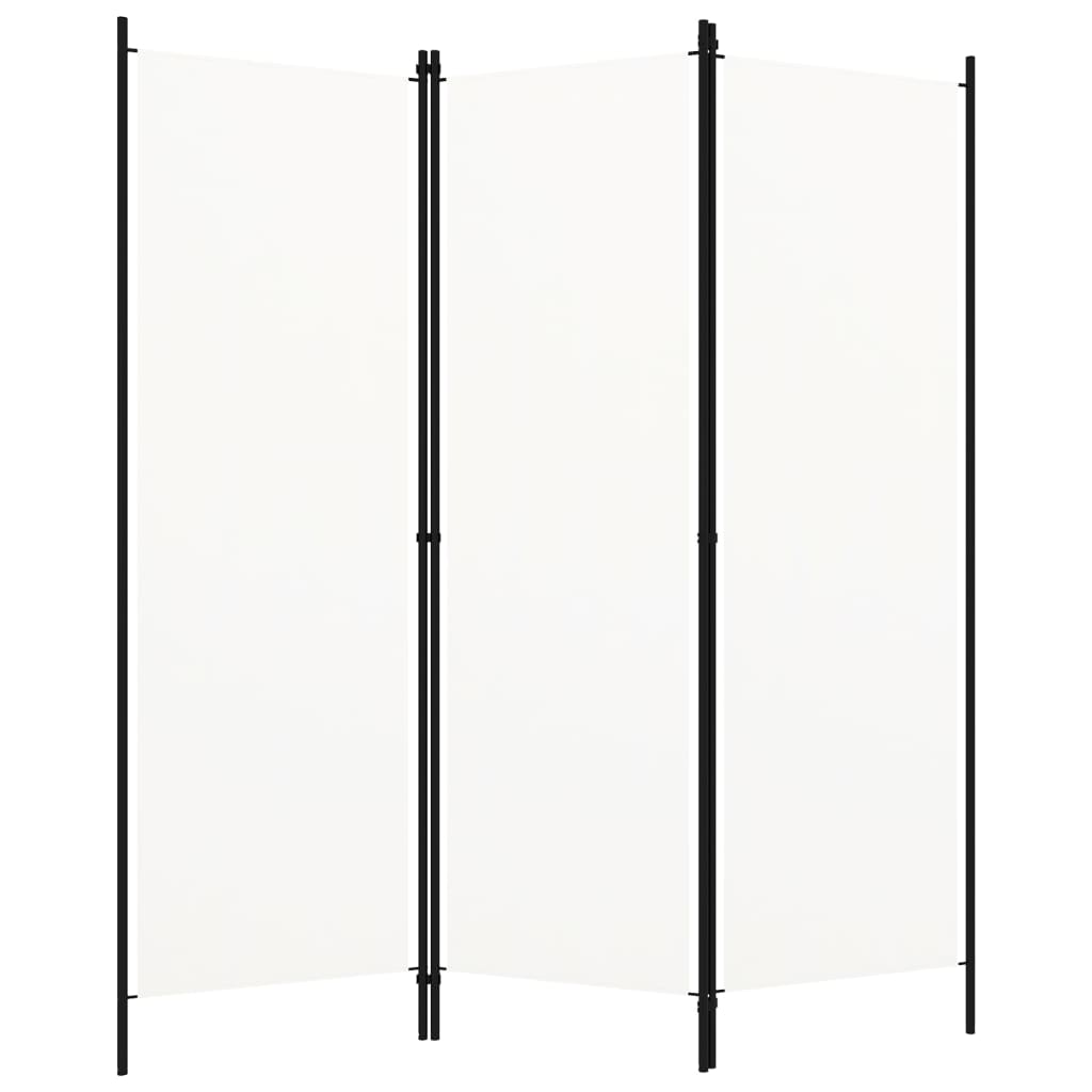 vidaXL Romdeler 3 paneler hvit 150x180 cm