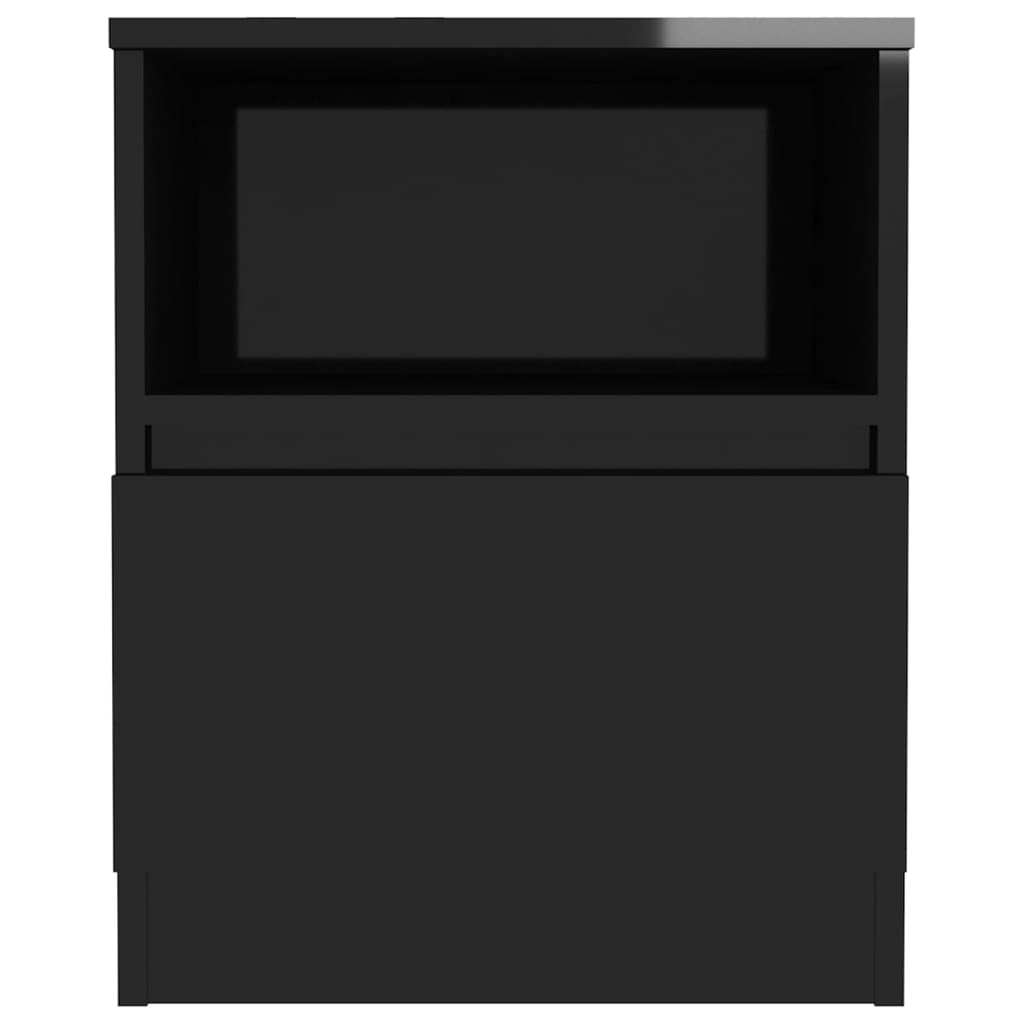 vidaXL Nattbord høyglans svart 40x40x50 cm sponplate