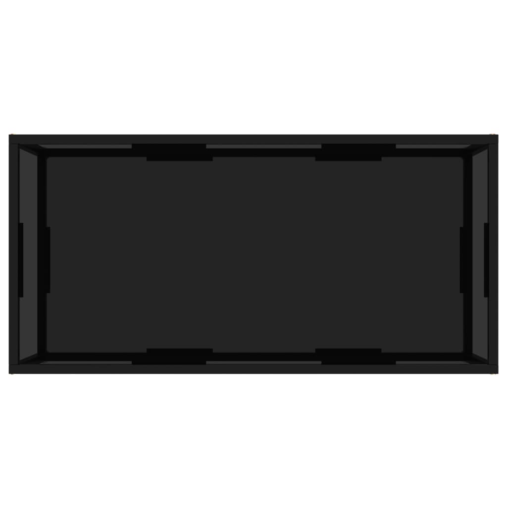 vidaXL Salongbord svart 100x50x35 cm herdet glass