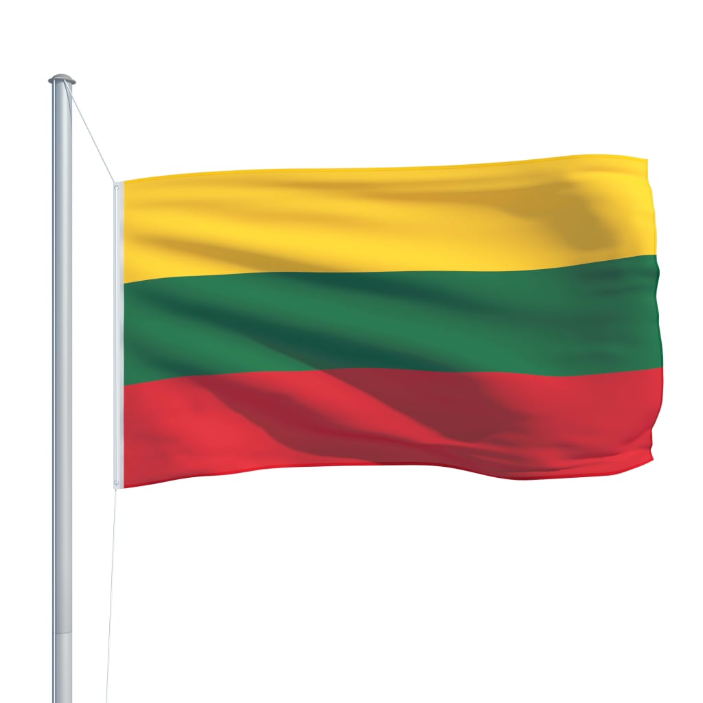 vidaXL Litauisk flagg 90x150 cm