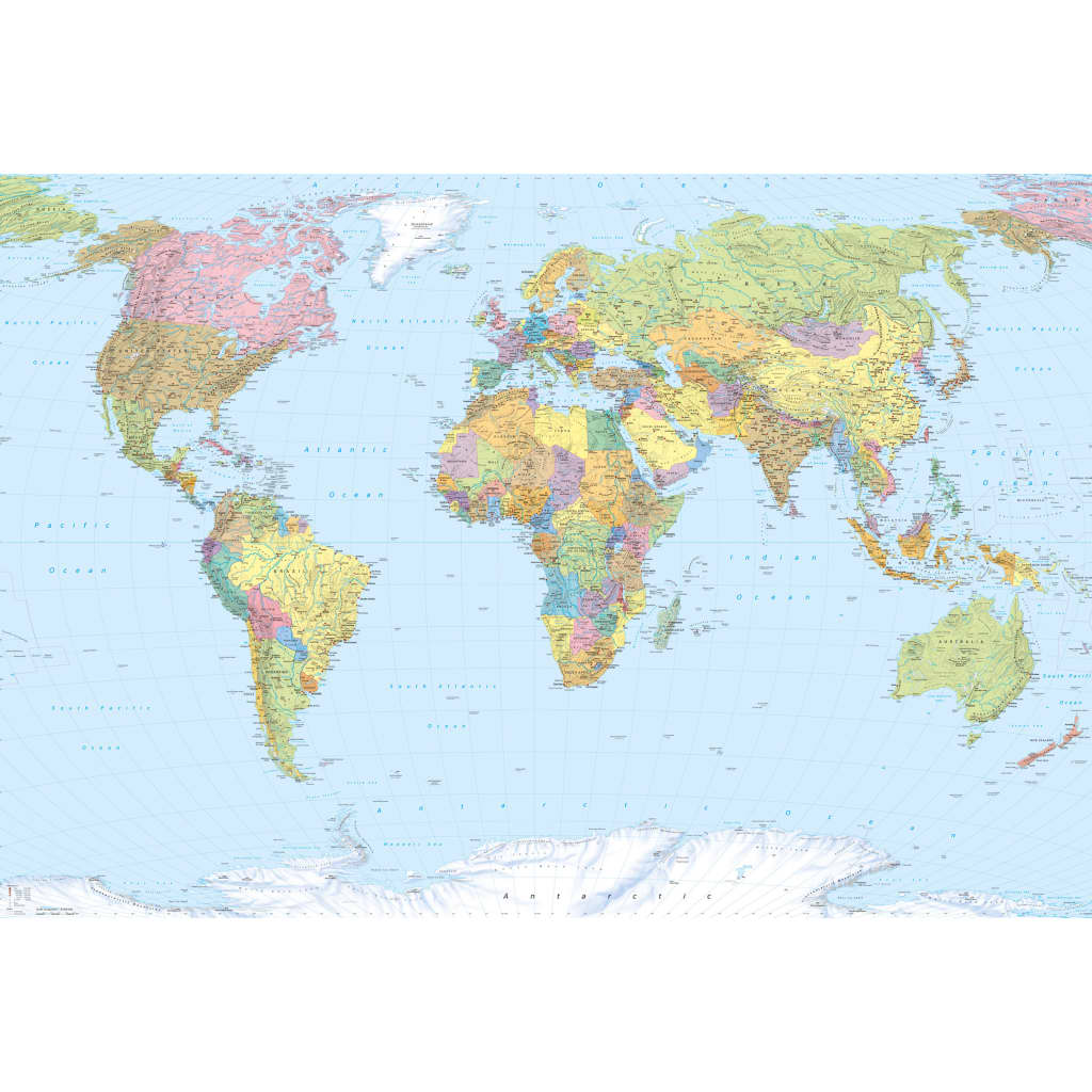 Komar Veggmaleri World Map XXL 368x248 cm XXL4-038