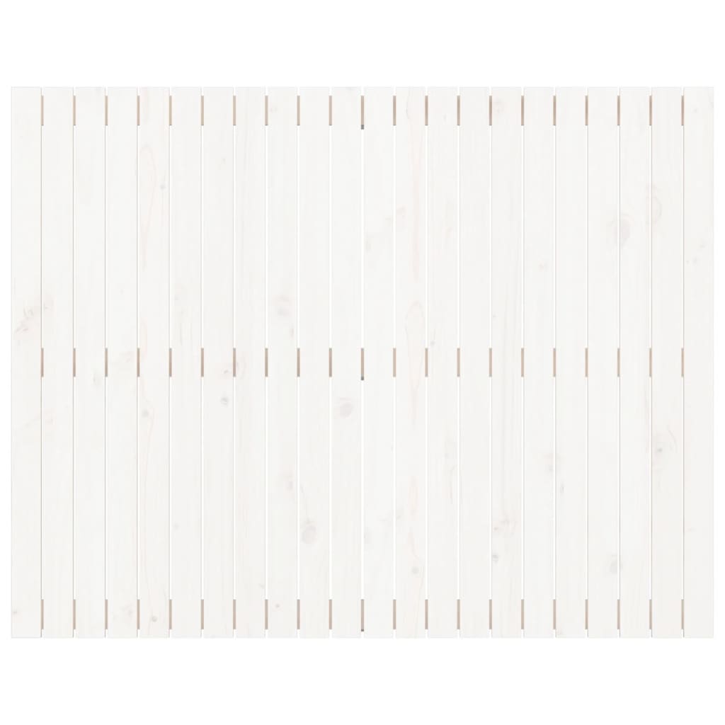 vidaXL Veggmontert sengegavl hvit 140x3x110 cm heltre furu