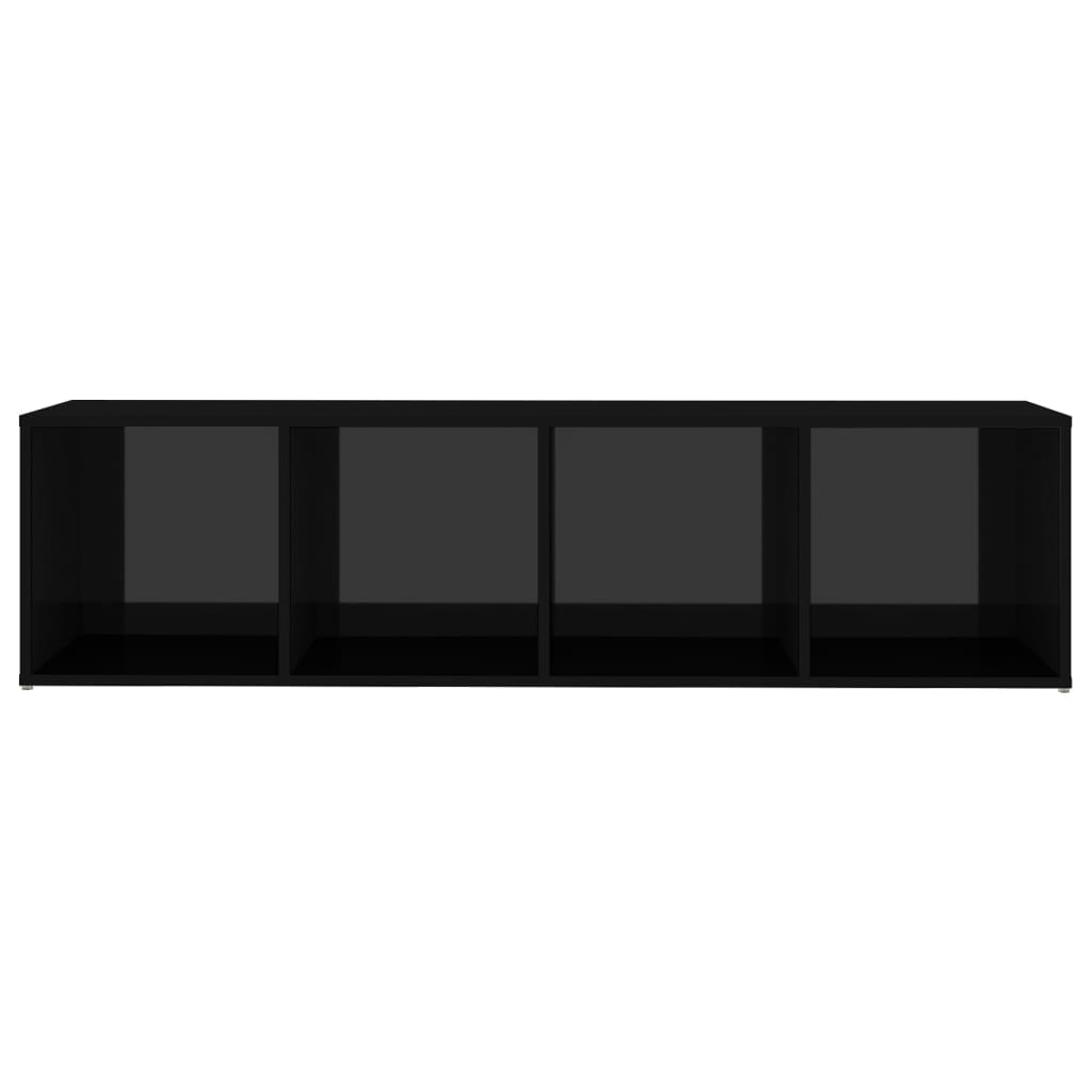 vidaXL TV-benker 2 stk høyglans svart 142,5x35x36,5 cm sponplate