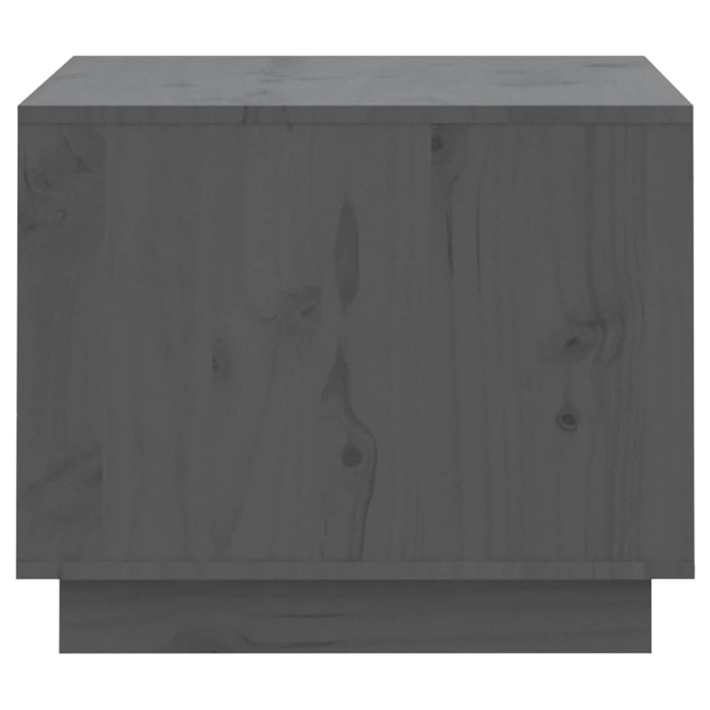 vidaXL Salongbord grå 120x50x40,5 cm heltre furu
