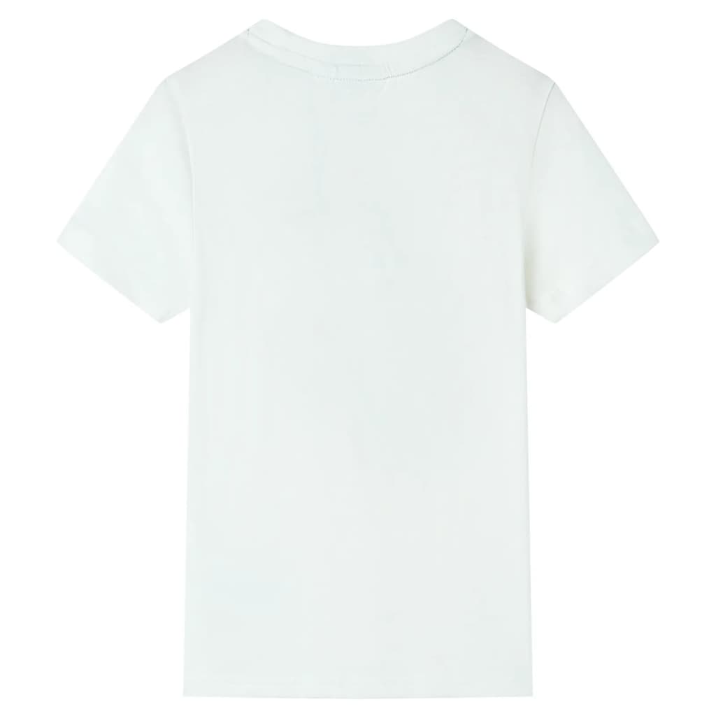 T-skjorte for barn med korte ermer ecru 92