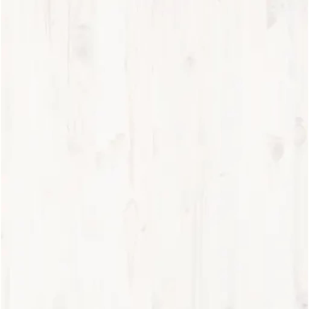 vidaXL Sengeramme hvit heltre furu 140x190 cm