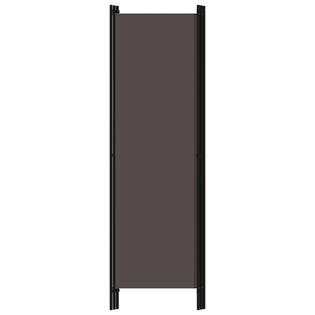 vidaXL Romdeler 3 paneler antrasitt 150x180cm
