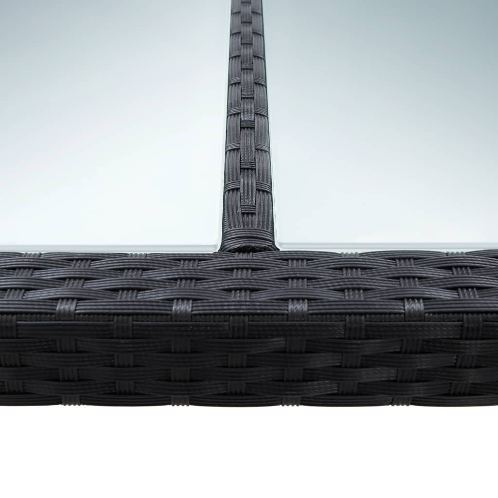 vidaXL Utendørs spisebord svart 200x150x74 cm polyrotting