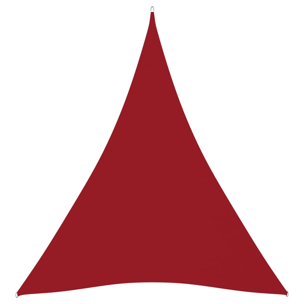 vidaXL Solseil oxfordstoff trekantet 4x5x5 m rød