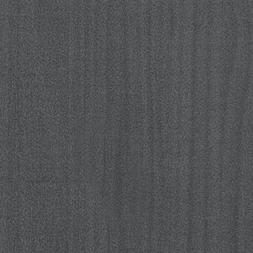 vidaXL Sengeramme grå heltre furu 160x200 cm