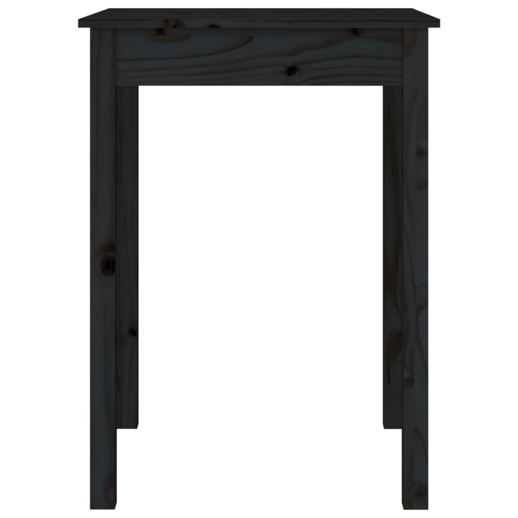 vidaXL Spisebord svart 55x55x75 cm heltre furu