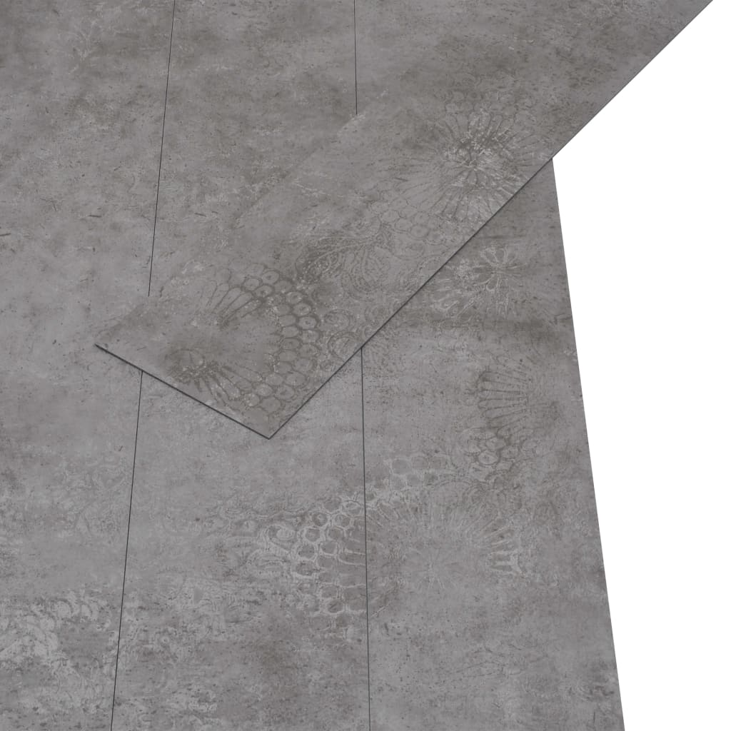 vidaXL Selvklebende PVC-gulvplanker 5,21 m² 2 mm betonggrå