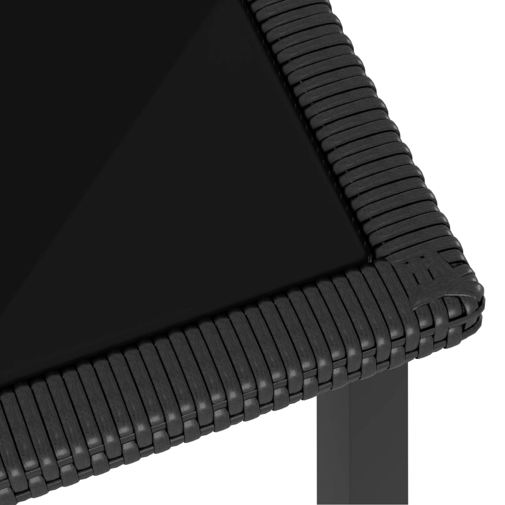 vidaXL Hagebord svart 140x70x73 cm polyrotting