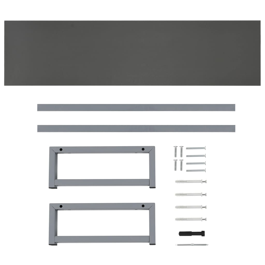 vidaXL Baderomsmøbler 3 deler keramisk grå