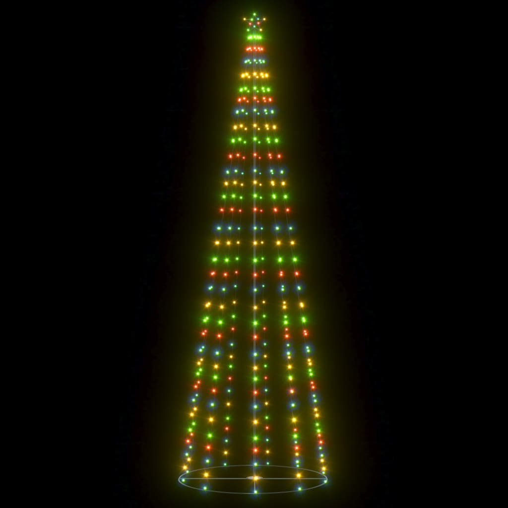 vidaXL Juletre kjegle 330 fargerike lysdioder 100x300 cm
