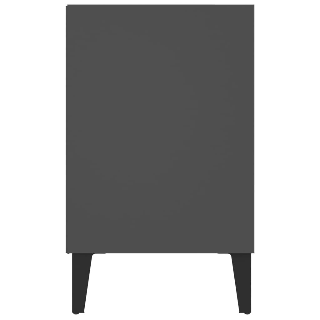 vidaXL TV-benk med metallben grå 103,5x30x50 cm