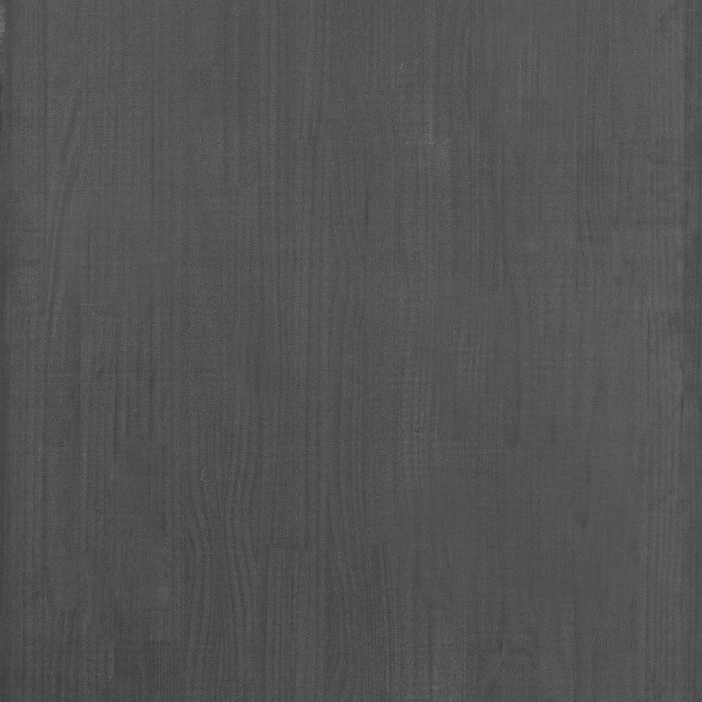 vidaXL Nattbord grå 60x36x64 cm heltre furu