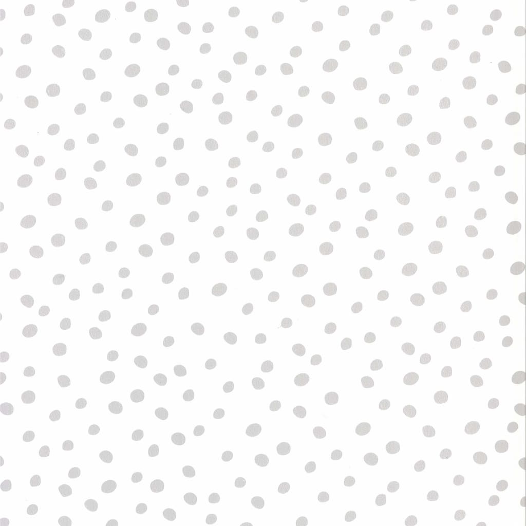 Noordwand Tapet Fabulous World Dots hvit og grå