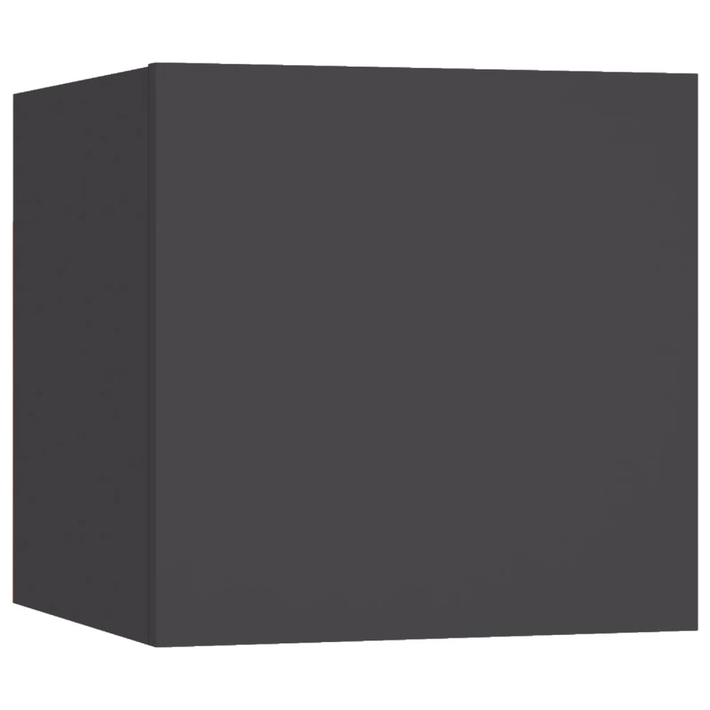 vidaXL Nattbord 2 stk grå 30,5x30x30 cm sponplate