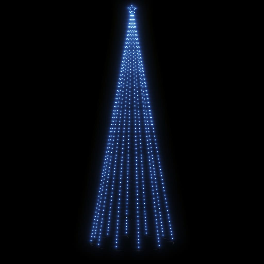 vidaXL Juletre med bakkeplugg blå 732 lysdioder 500 cm