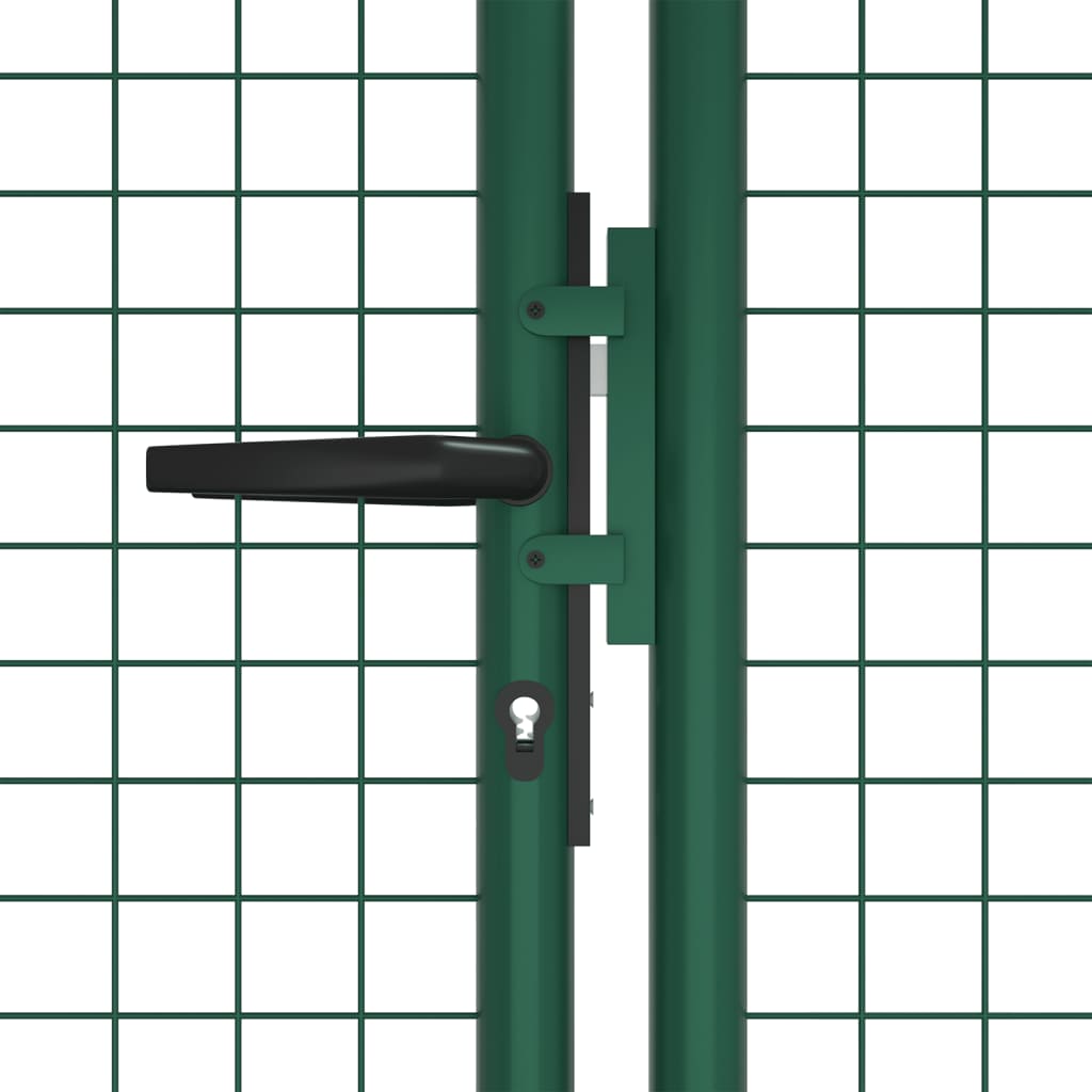 vidaXL Nettinghageport stål 400x125 cm grønn