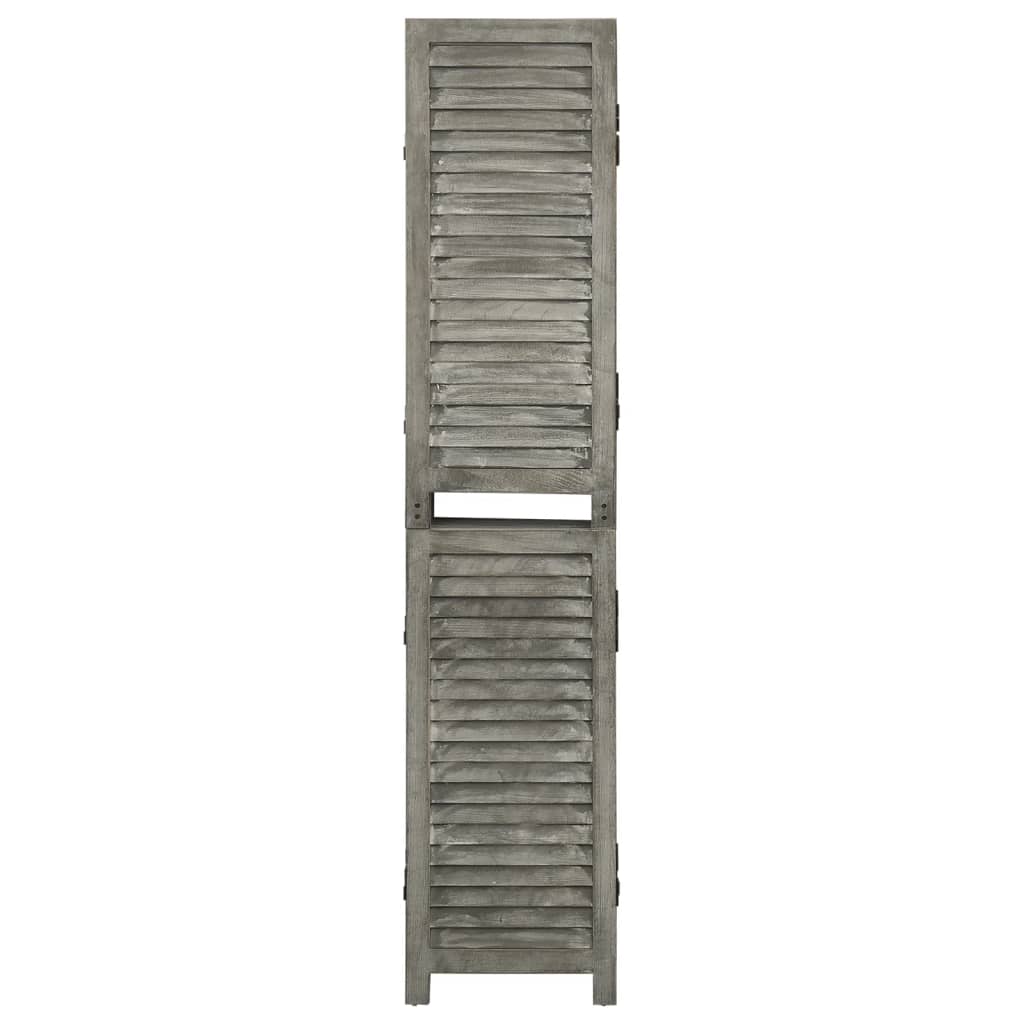 vidaXL Romdeler 5 paneler grå 179x166 cm heltre