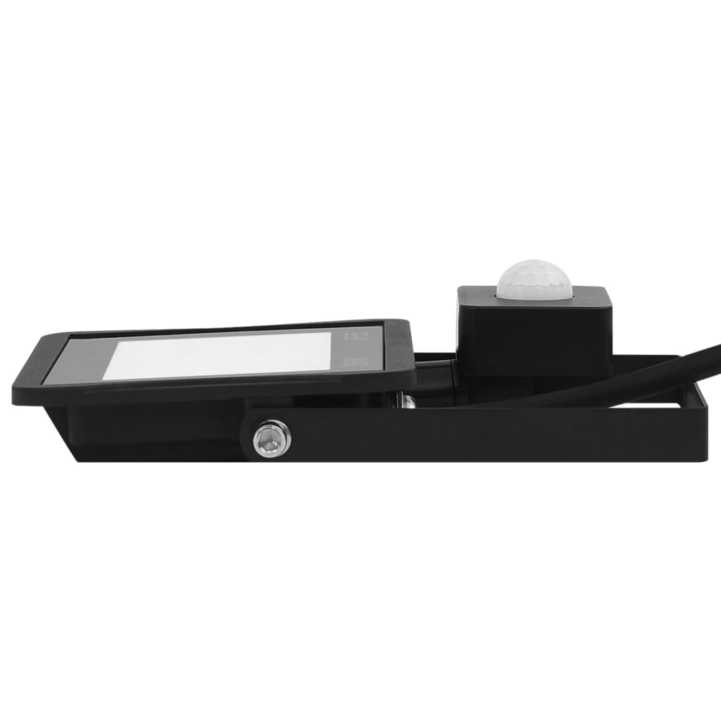 vidaXL LED-flomlys med sensor 10 W varmhvit