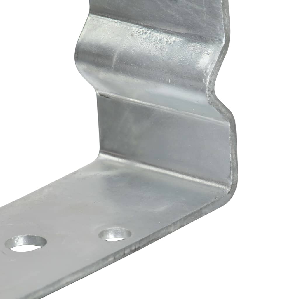 vidaXL Gjerdespyd 6 stk sølv 7x6x15 cm galvanisert stål