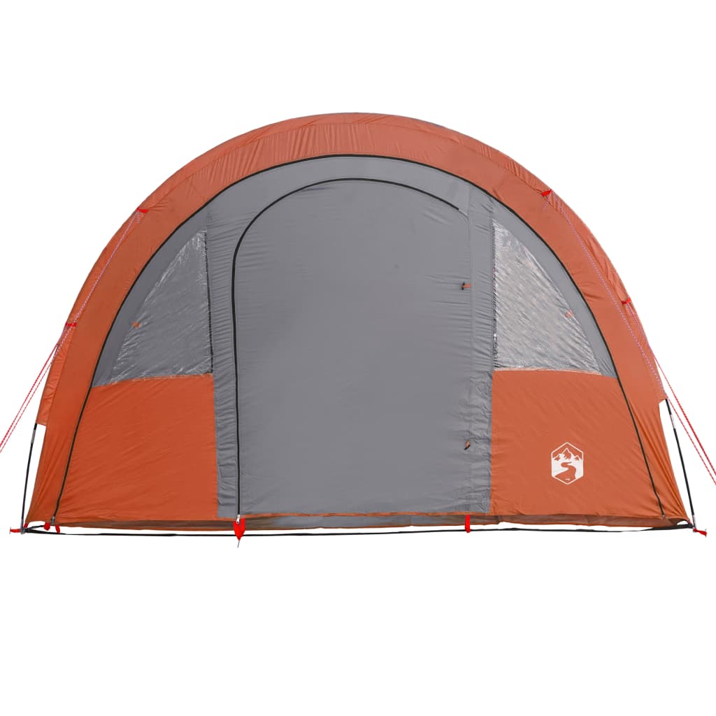 vidaXL Tunneltelt for camping 4 personer grå og oransje vanntett