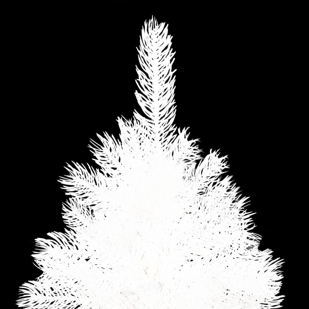vidaXL Forhåndsbelyst kunstig juletre hvit 240 cm
