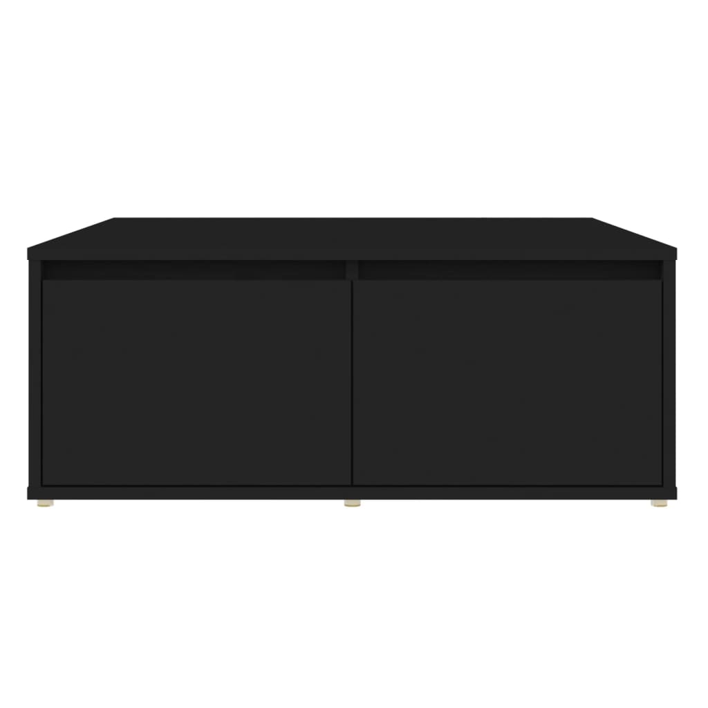 vidaXL Salongbord svart 80x80x31 cm sponplate