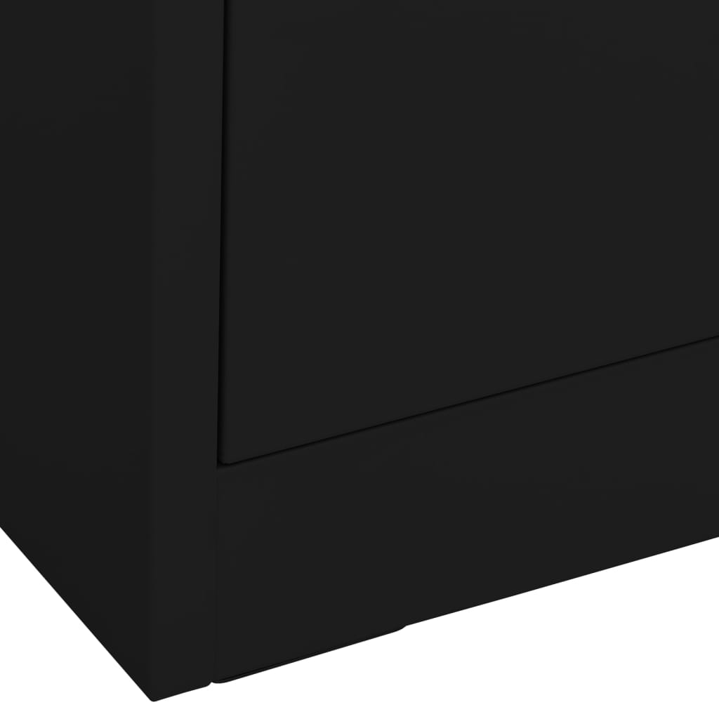 vidaXL Arkivskap 90x46x72,5 cm stål svart