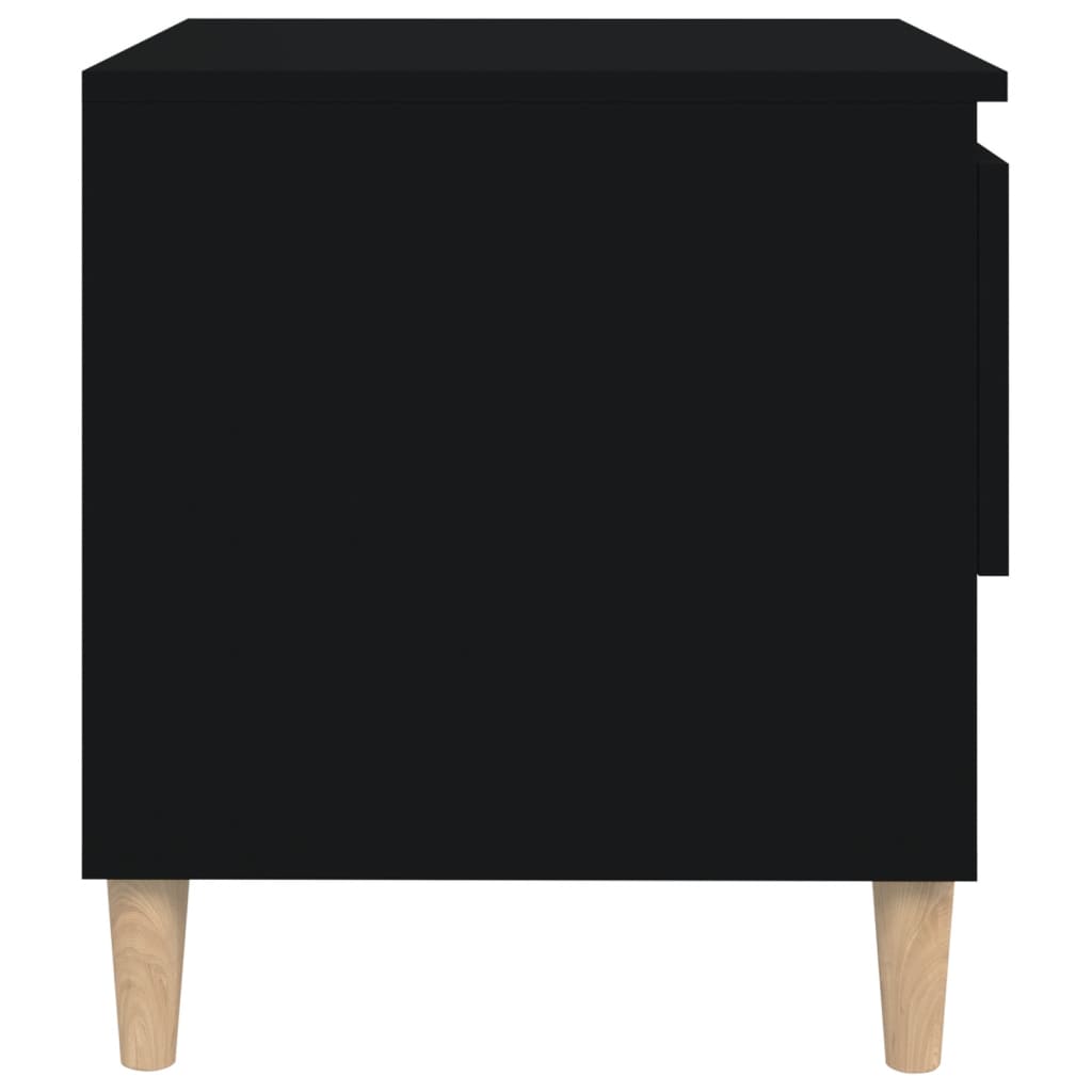 vidaXL Nattbord svart 50x46x50 cm konstruert tre