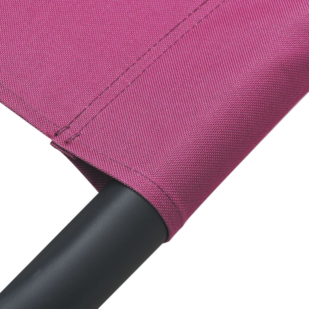 vidaXL Utendørs sofaseng med solskjerm og puter rosa